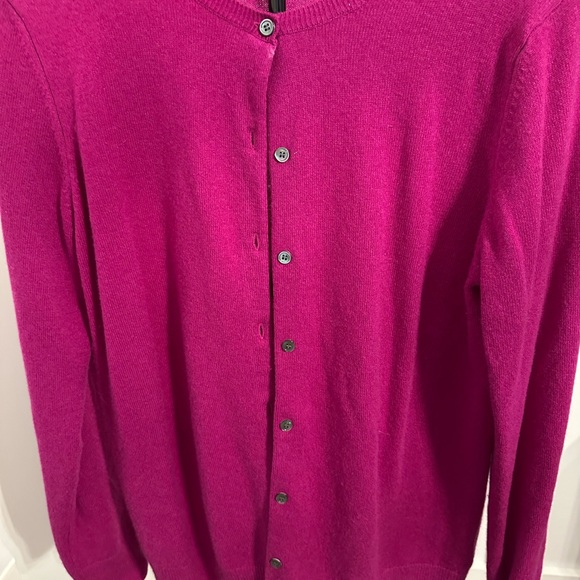 J. Crew Women's Fuchsia Cardigan Sweater - Picture 2 of 4